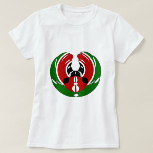 T-shirt Belle Tapisserie kenyane : Drapeau kényan Papillon