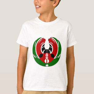 T-shirt Belle Tapisserie kenyane : Drapeau kényan Papillon