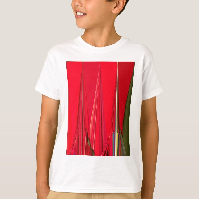 T-shirt Belle texture rouge Couleur Art Abstrait (Devant)