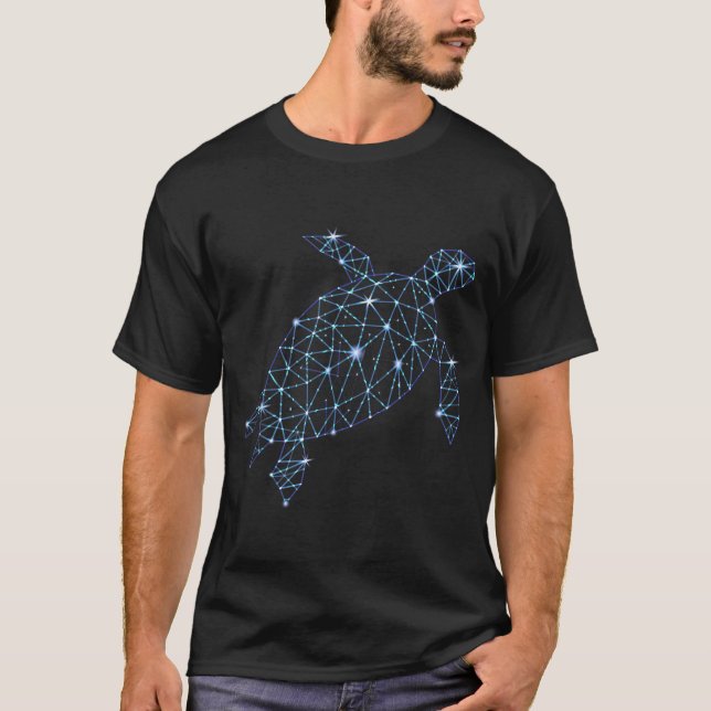 T-shirt Belle tortue de mer | Lumières et étoiles | Tortue (Devant)