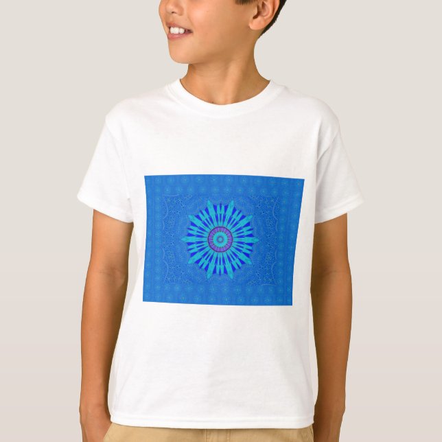 T-shirt Belle Tradition Bleu motif vectoriel art des (Devant)