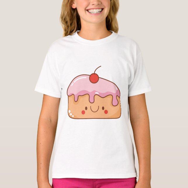 T-shirt Belle tranche de gâteau aux cerises (Devant)