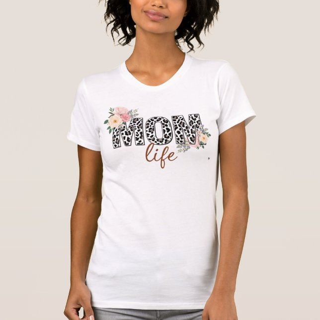 T-shirt Belle Vie de Maman Floral (Devant)