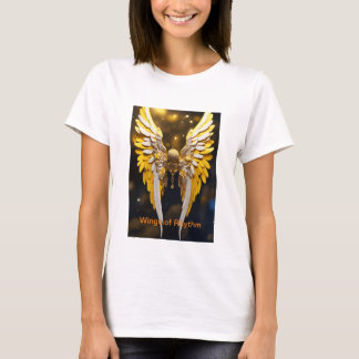 T-shirt Belles ailes d'ange en jaune et or