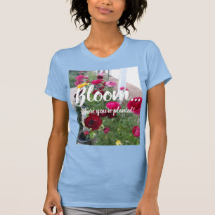 T-shirt Belles fleurs de printemps Fleurs de fleurs femmes