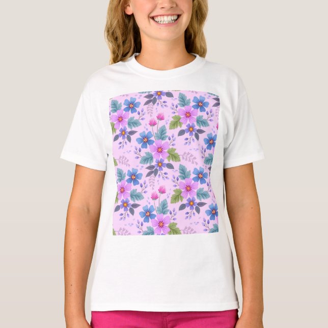 T-shirt Belles fleurs motif floral-36841 (Devant)