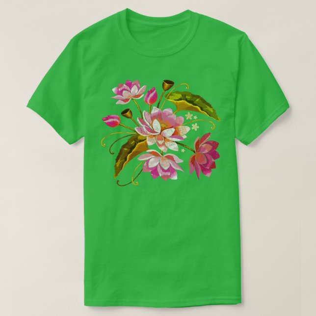 T-shirt Belles Fleurs Roses Vintages (Design devant)
