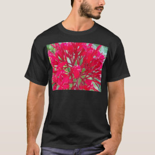 T-shirt Belles fleurs rouges superbes