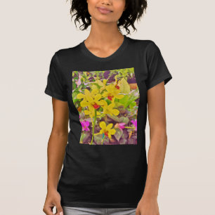 T-shirt Belles orchidées jaunes d'automne