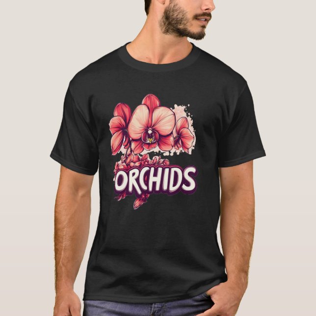 T-shirt Belles orchidées pour une tenue d'évasion de jardi (Devant)
