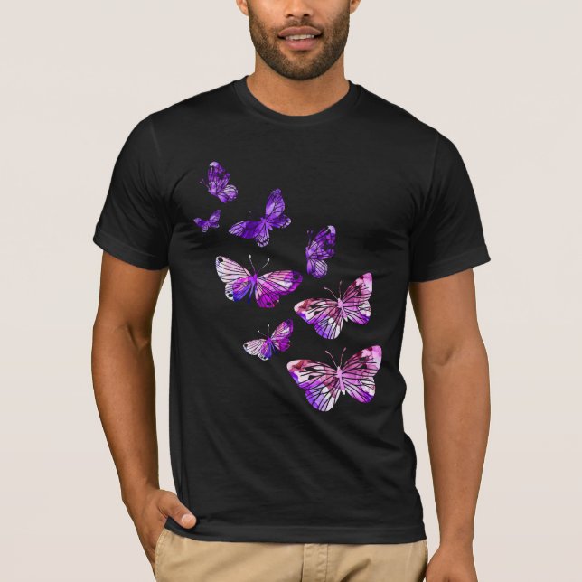 T-shirt Belles papillons papillons papillons papillons pou (Devant)
