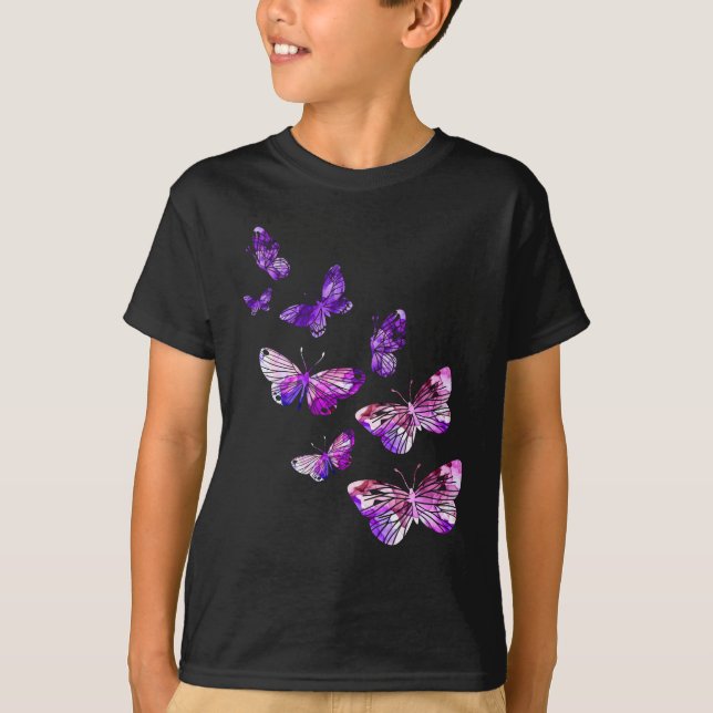 T-shirt Belles papillons papillons papillons papillons pou (Devant)