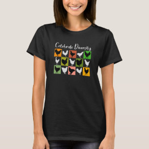 T-shirt Belles poules Plusieurs races de poulets différent