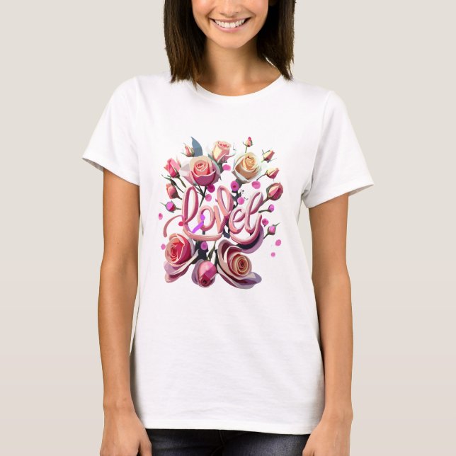 T-shirt Belles Roses  (Devant)