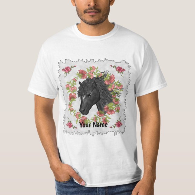 T-shirt Bellflower Black Horse (Devant)