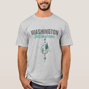 T-shirt Bellingham Washington Arbres géométriques