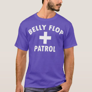 T-shirt Belly Flop Funny Piscine Life Guard