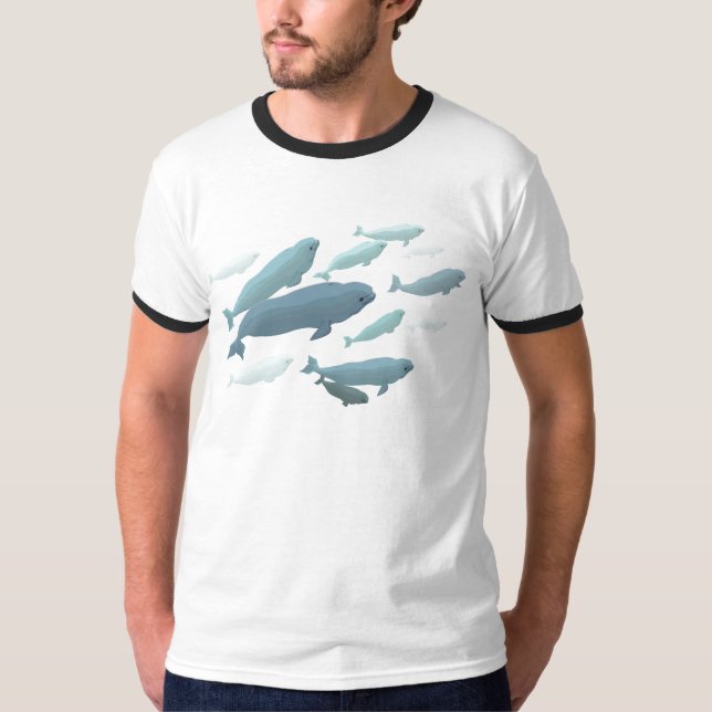 T-shirt Beluga Baleine à manches longues Blanc Che (Devant)