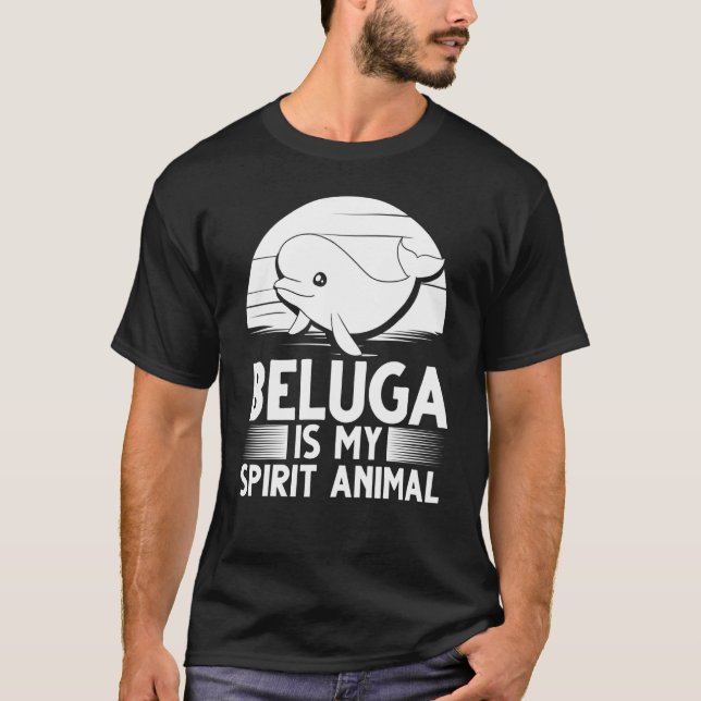 T-shirt Béluga baleine Bébé animal (Devant)