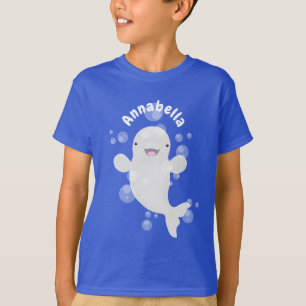 T-shirt Béluga mignon bulles dessin de dessin animé