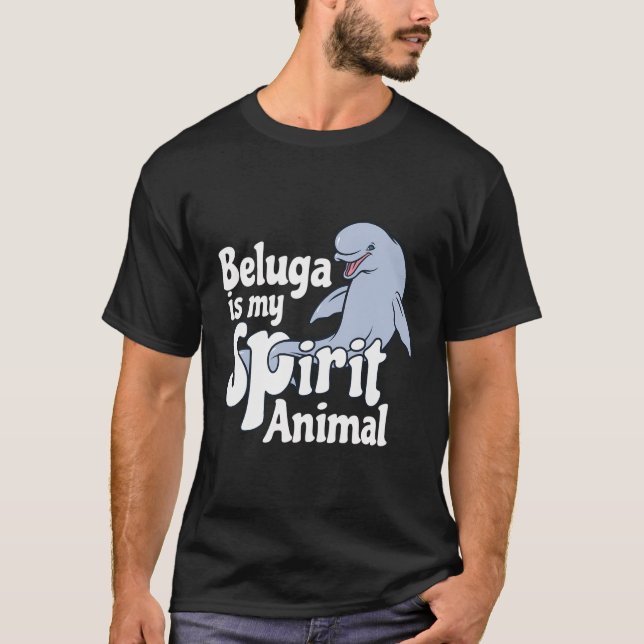 T-shirt Beluga Tee - shirts de baleines est mon esprit ani (Devant)