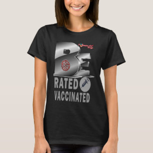 T-shirt Bemore Plus Designs Be Rated Vacciné teaseteeto