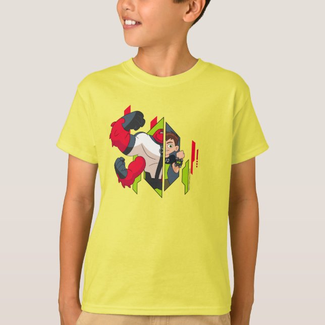 T-shirt Ben 10 Transformation de l'ADN à quatre armes (Devant)