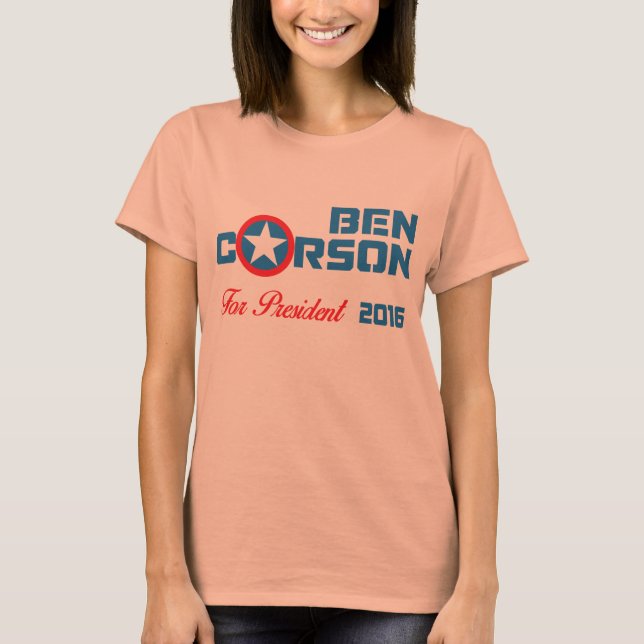 T-shirt Ben Carson Pour Président 2016 (Devant)