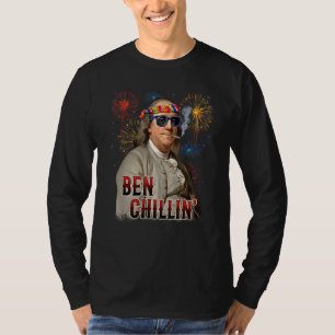 T-shirt Ben Chillin' Stoner Ben Franklin 4 juillet Firew