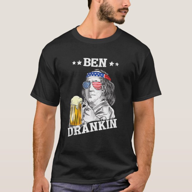 T-shirt Ben Drankin 4 juillet patriotique américain (Devant)