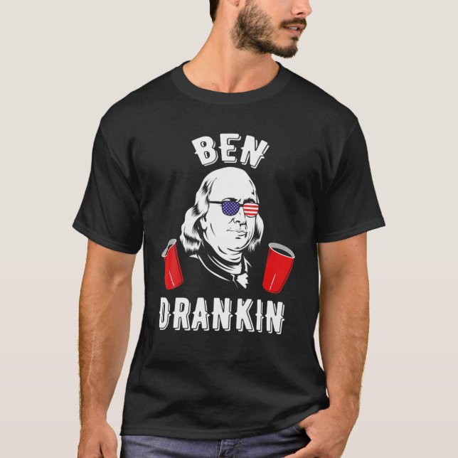 T-shirt Ben Drankin Benjamin Franklin Lunettes De Soleil 4 (Devant)
