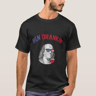 T-shirt Ben Drankin T Chemise 4 Juillet Boisson Patriotiqu