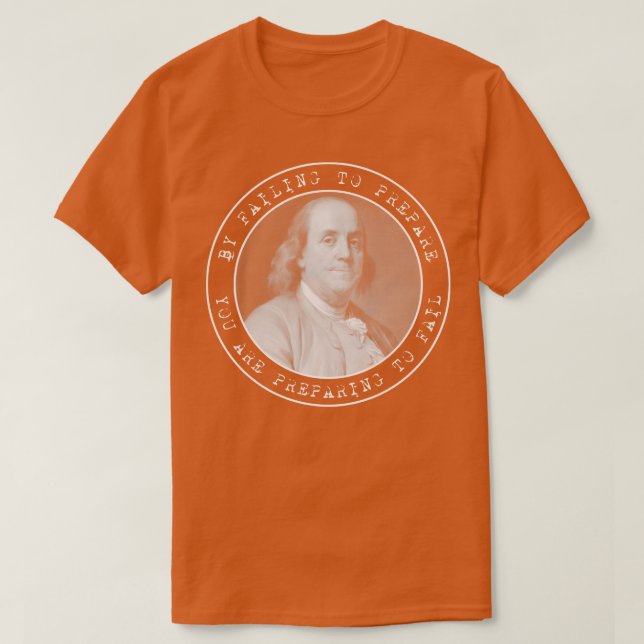 T-shirt Ben Franklin Benjamin Franklin Cercles de citation (Design devant)