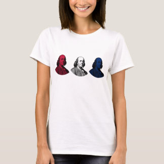 T-shirt Ben Franklin -- Rouge, blanc, et bleu