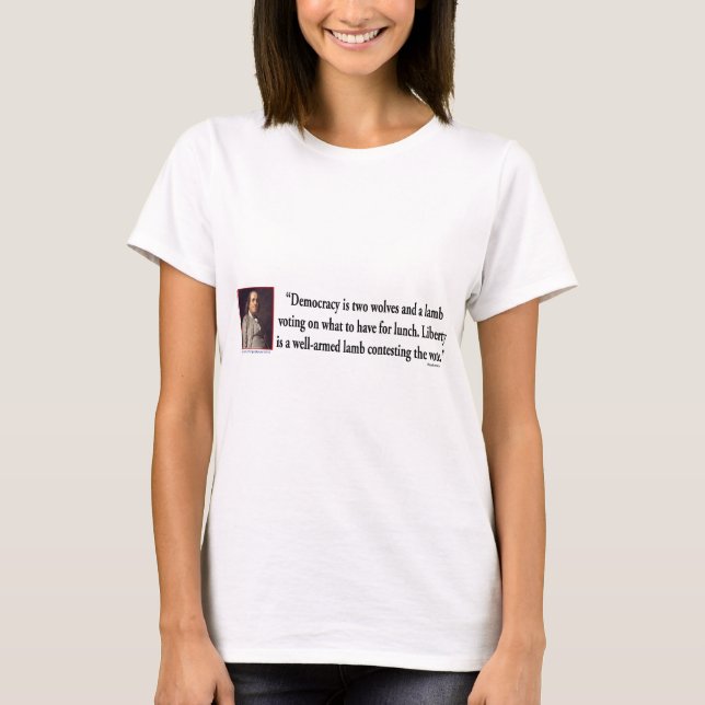 T-shirt Ben Franklin Sur Le Contrôle Des Armes À Feu (Devant)