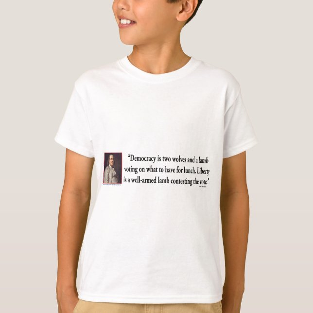 T-shirt Ben Franklin Sur Le Contrôle Des Armes À Feu (Devant)