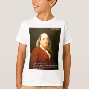T-shirt Ben Franklin (What Is Wise) Citer Cadeaux & Cartes