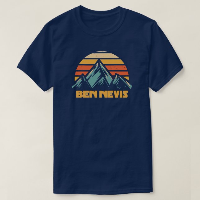 T-shirt Ben Nevis Retro Turquoise (Design devant)