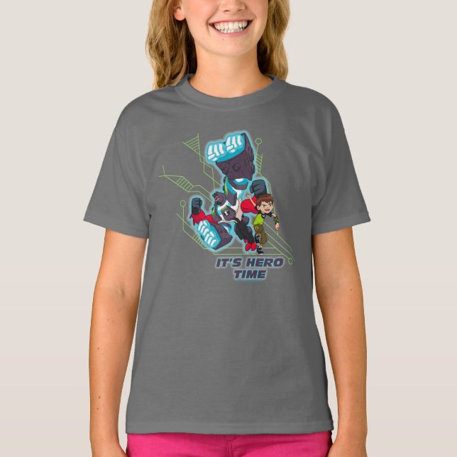 T-shirt Ben & Omni-Enhanced Four Arms - It's Hero Time (Devant)