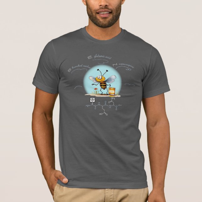 T-shirt BEN peptide, Bee-8 avec texte personnalisé, foncé (Devant)