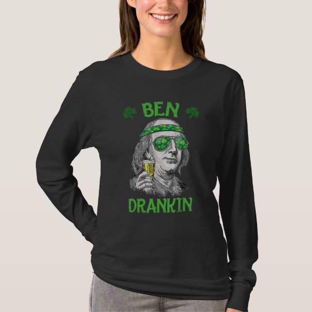 T-shirt Ben St Patrick's Day Benjamin Franklin (Devant)