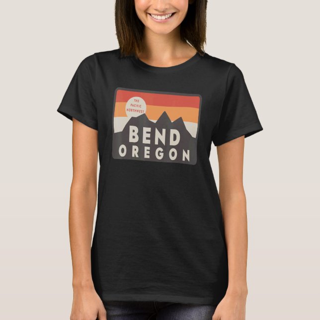 T-shirt Bend Oregon Mountains Sunset Vie Extérieure (Devant)