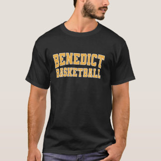 T-shirt Benedict College Basketball Ylw Wht 01 Long Manche