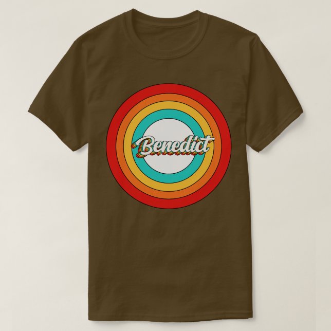 T-shirt Benedict Nom Chemise Vintage Benedict Cercle (Design devant)