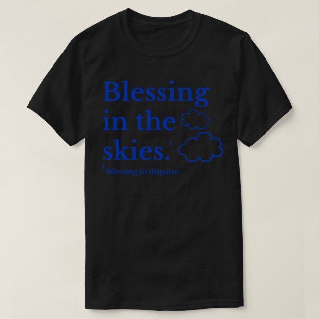 T-shirt Bénédiction dans le jeu de ciels prévu (Design devant)