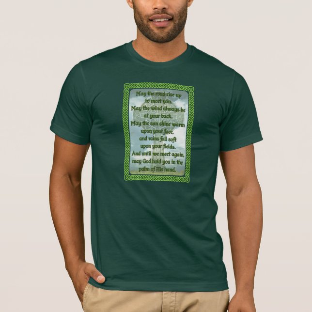 T-shirt Bénédiction irlandaise verte (Devant)