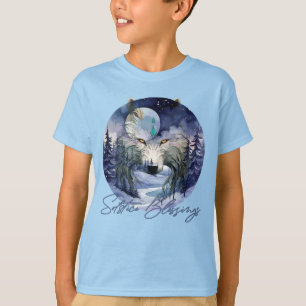 T-shirt Bénédiction solstice Wolf d'hiver Moonlight Woods