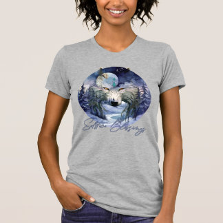T-shirt Bénédiction solstice Wolf d'hiver Moonlight Woods