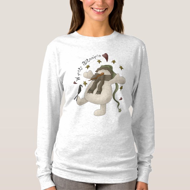 T-shirt Bénédiction Wynter Whimsical Snowman (Devant)