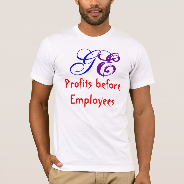 T-shirt Bénéfices avant des employés, GE (Devant)